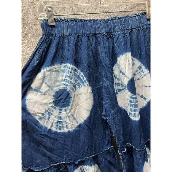 India Boutique Women’s One Size S/M Wide Leg Palazzo Bohemian Boho Gaucho pants - Picture 3 of 7